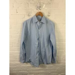 Giorgio Armani Men's Collezioni Button Down Shirt Long Sleeve Blue Size 39/15.5
